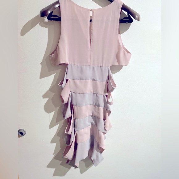 Lu Pruia Dress size Medium. Cut out sides. Adorable Blush Pink and Grey. - Picture 2 of 7